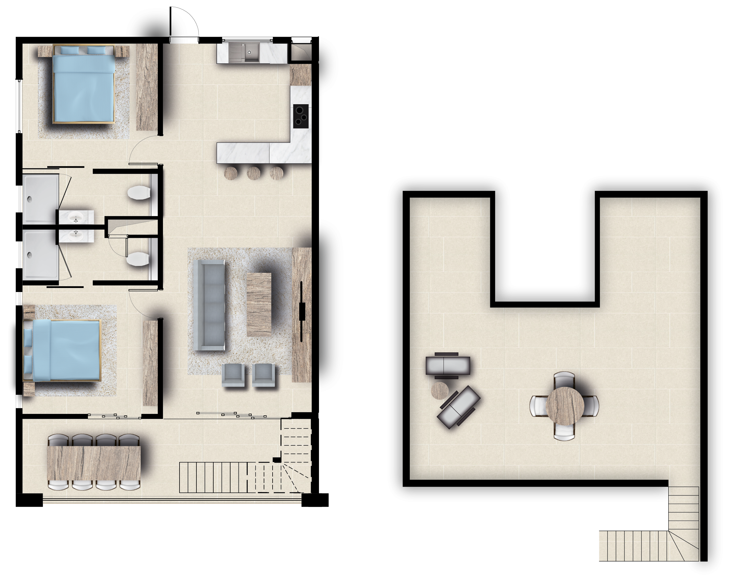 2-Bedroom Penthouse