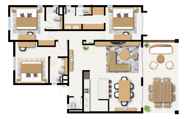 3-Bedroom Apartment