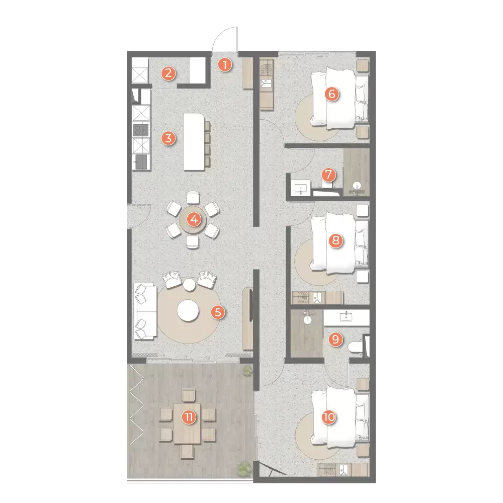 3-Bedroom Apartment type B3